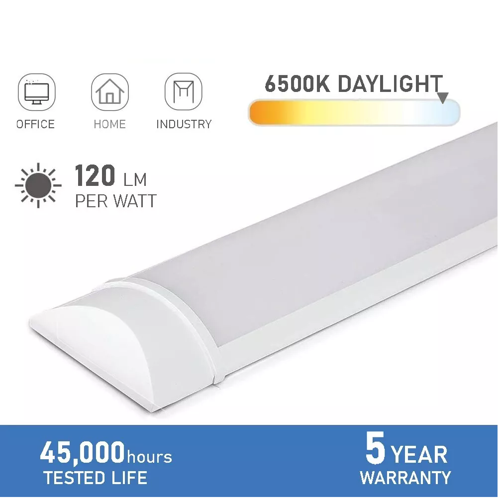 LED Ceiling Batten Light 6500K Daylight Tube Slim Fitting | Energy Saving Indoor Lamp