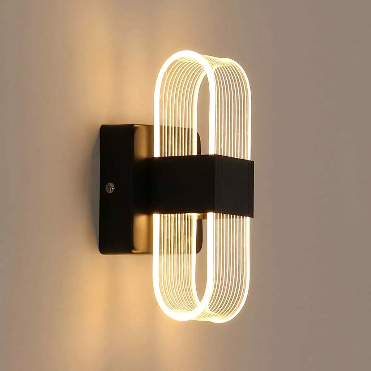 2X LED Dimmable Wall Lights Modern Sconce 12W Up Down Indoor Lamp Living Room